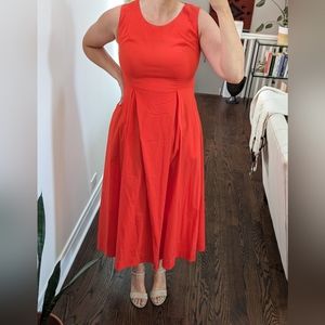 COS red midi dress